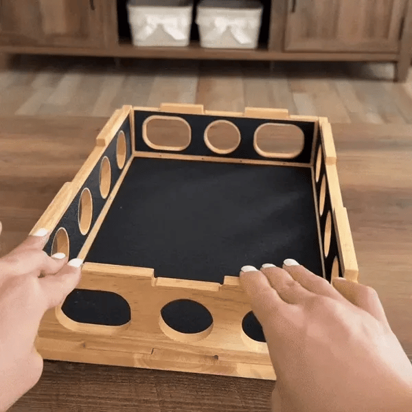 KittyFile™ Wood Cat Maze Scratching Box