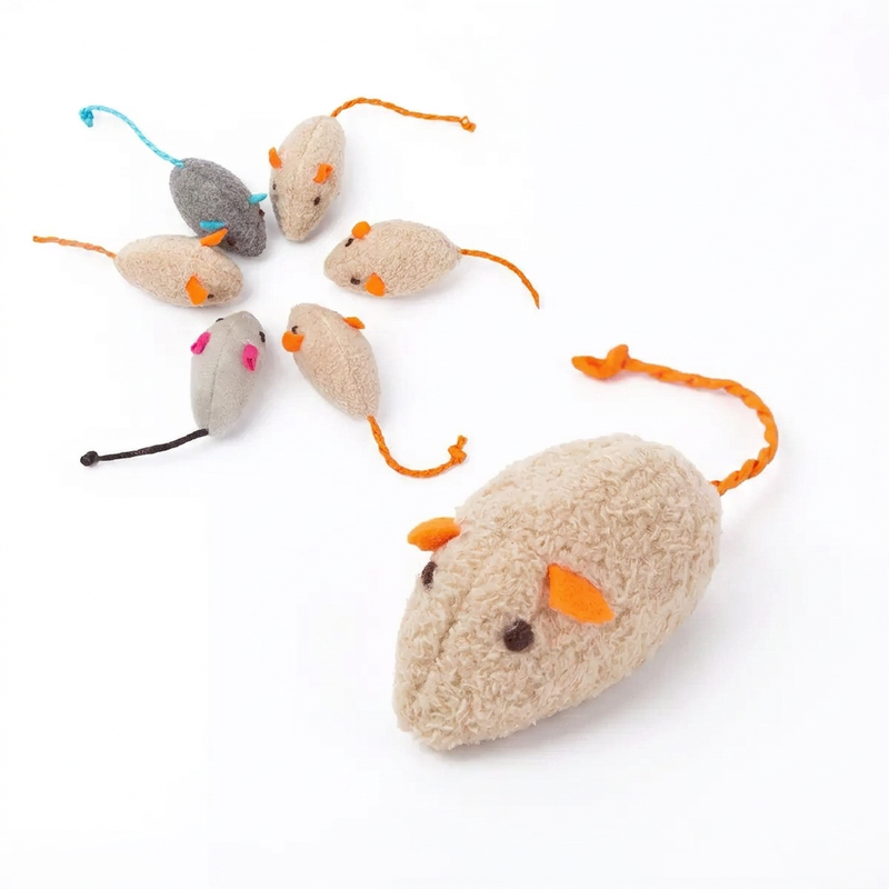 Plush Catnip Mouse Chew Toys