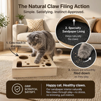 KittyFile™ Wood Cat Maze Scratching Box