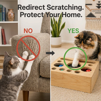 KittyFile™ Wood Cat Maze Scratching Box